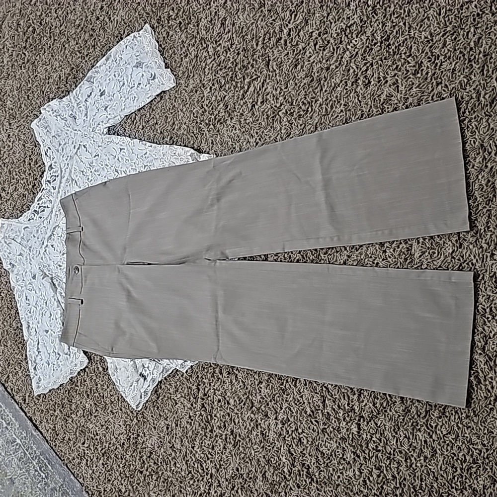 Ann Taylor Signature Style Dress Pants Micro Stripe Slacks Sz 2